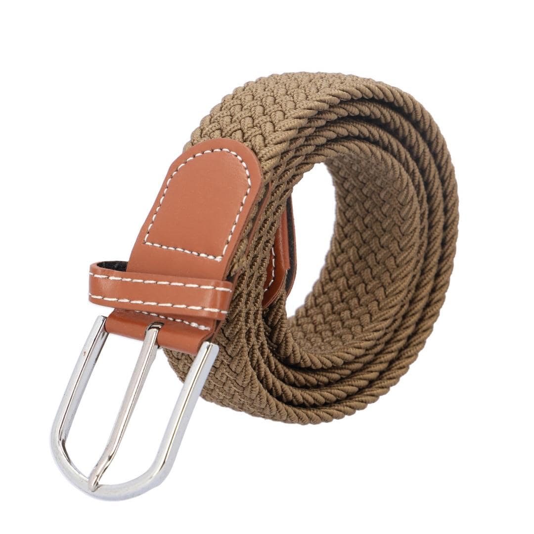 ベルト メンズ カジュアル 通販 布ベルト メッシュベルト 編み込み シンプル おしゃれ フリーサイズ 男の子 高校生 紳士 中学生 ゴム レディース 父の日 プレゼント ギフト オリーブ ・