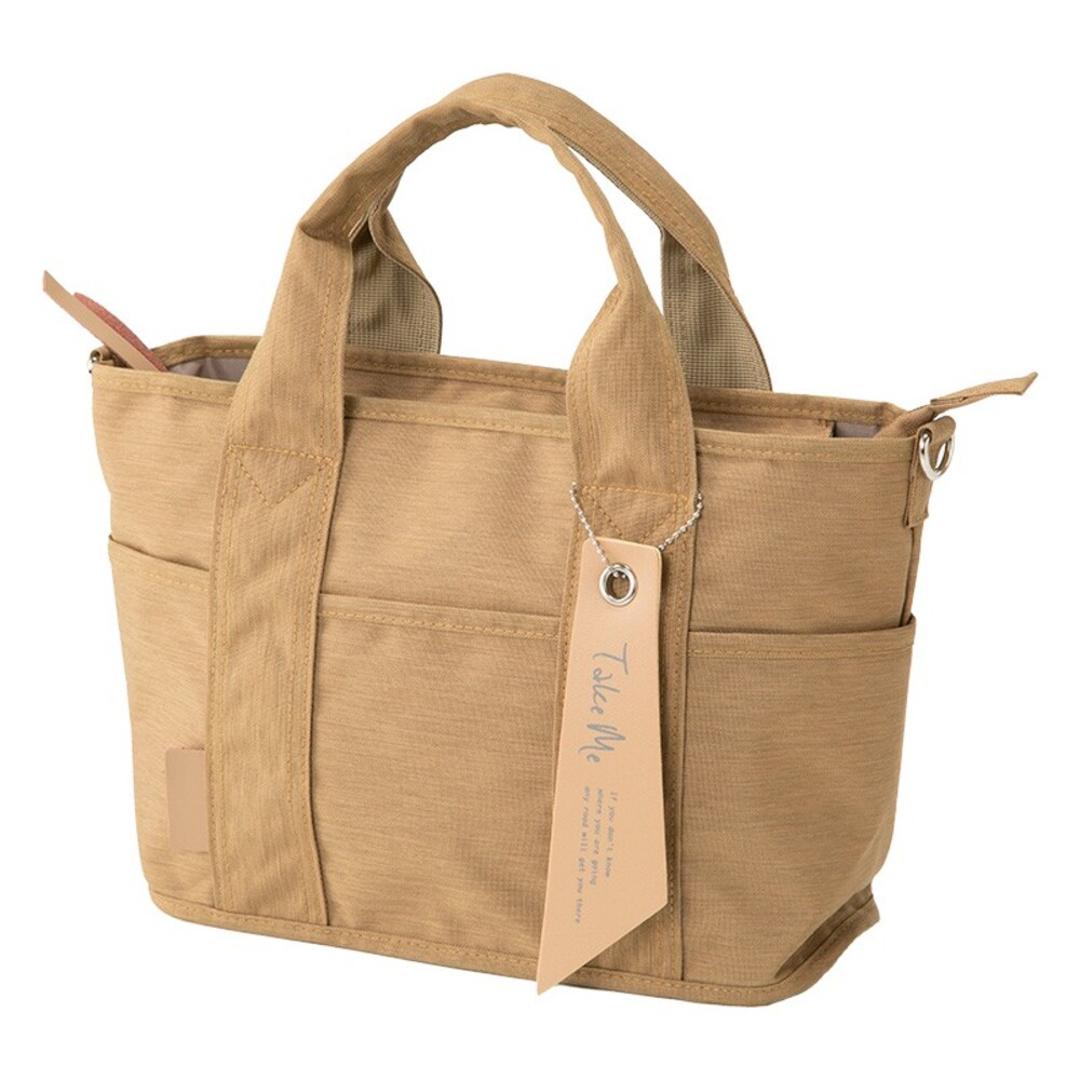 トートバッグ レディース 通販 Take Me 9pocket Totebag ショルダーバッグ TAKE ME バッグ トートバック ショルダーバック 2way ママバッグ マザーズバッグ おしゃれ ママバック 撥水 はっ水 保冷ポケット 斜めがけ 斜め掛け BEIGE ・