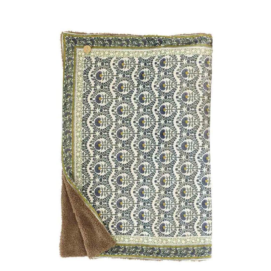 ブランケット 3WAY 通販 ひざ掛け 肩掛け 腰巻き 膝掛 ひざかけ 膝掛け 腰巻 肩掛 巻きスカート ポンチョ風 ボタン ブロックプリント柄 ブロックプリント 柄 暖かい あたたかい あったか 寒さ対策 防寒防止 防寒グッズ エレガント デザイン インド ブロック/グレー ・