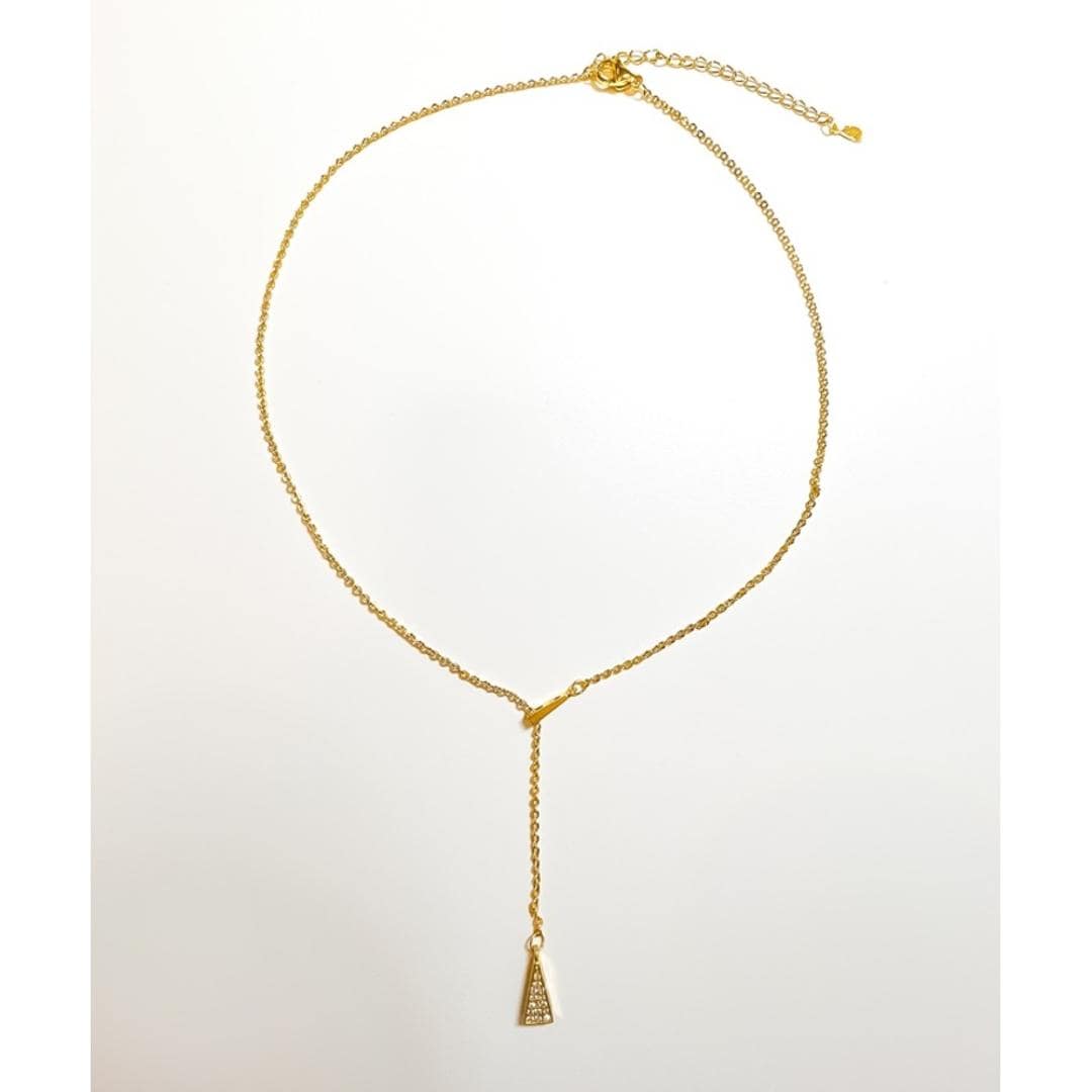 ネックレス レディース 通販 ダイヤモンドハーツ nec-1260 Diamond Hearts アクセサリー トライアングルモチーフ Y字ネックレス 誕生日 彼女 女性 おしゃれ かわいい ギフト プレゼント カジュアル プチプラ 10代 20代 30代 ゴールド ・