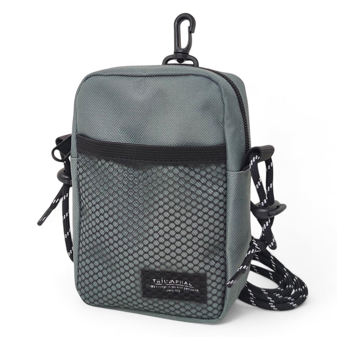 ショルダーバッグ メンズ 軽量 通販 ミニショルダーポーチ ミニショルダーバッグ ナイロンメッシュ 斜め掛け ナイロンバッグ メッシュバッグ 軽い 男女兼用 ショルダーポーチ 肩掛け レディース 小さめ 小さい おしゃれ かわいい アウトドア ギフト 贈り物 C.GRAY ・