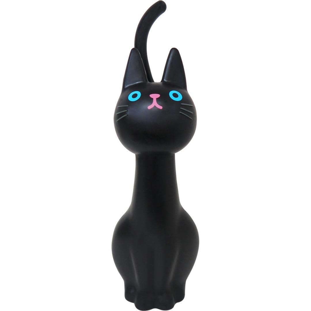 トイレブラシ かわいい 通販 おしゃれ コンパクト ポット セット 収納 トイレ掃除 ブラシ 猫グッズ 雑貨 ネコ ねこ ケースセット 掃除用品 猫雑貨 黒猫 ねこのしっぽの物語 ME3713.クロ ・