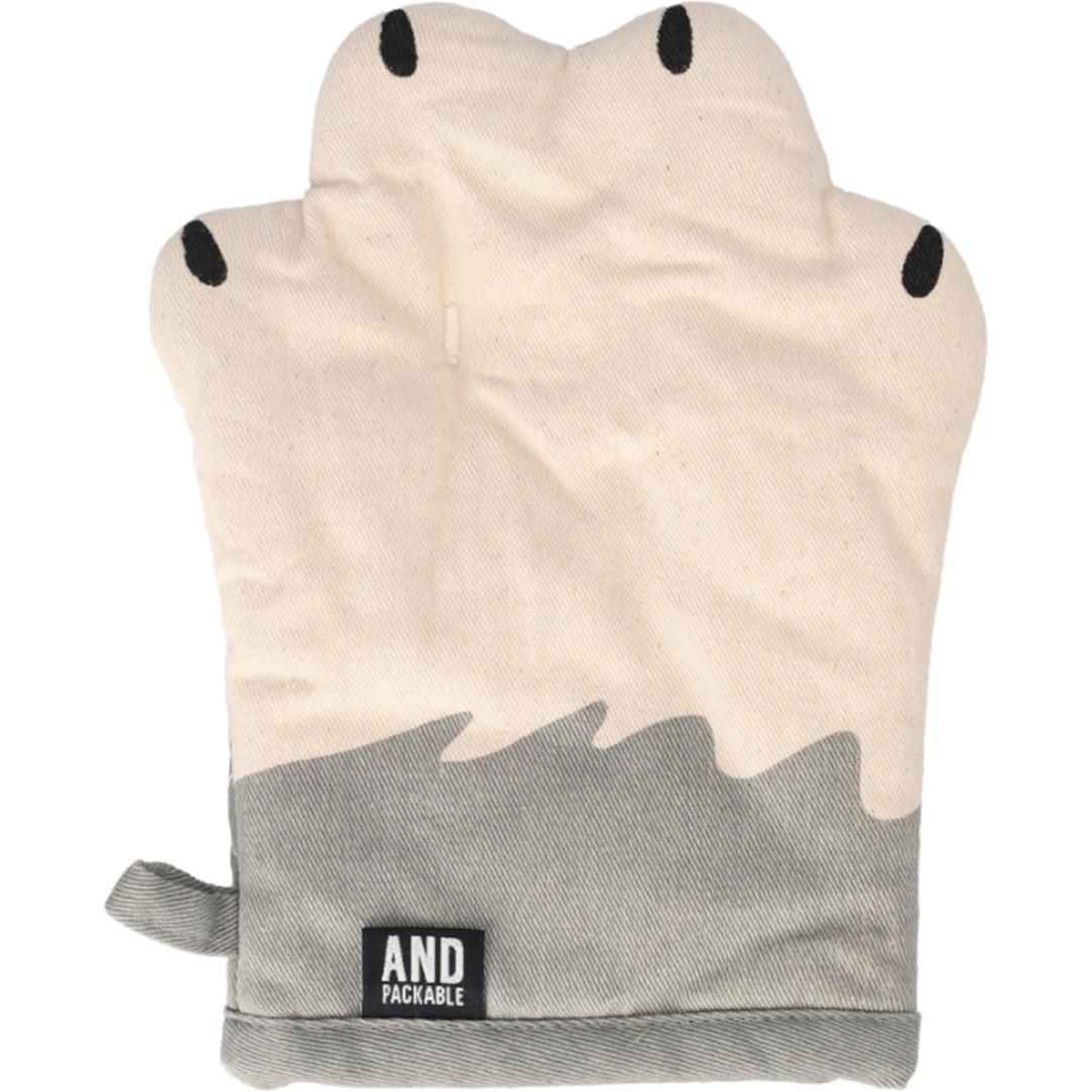 AND PACKABLE アンドパッカブル 鍋つかみ ミトン 猫モチーフ 通販 キッチンミトン なぺつかみ 片手ミトン カフェミトン グリルミトン 猫 ネコ ねこ かわいい 可愛い キッチン キッチン雑貨 キッチンファブリック 配膳用品 キッチン用品 ハチワレ ・