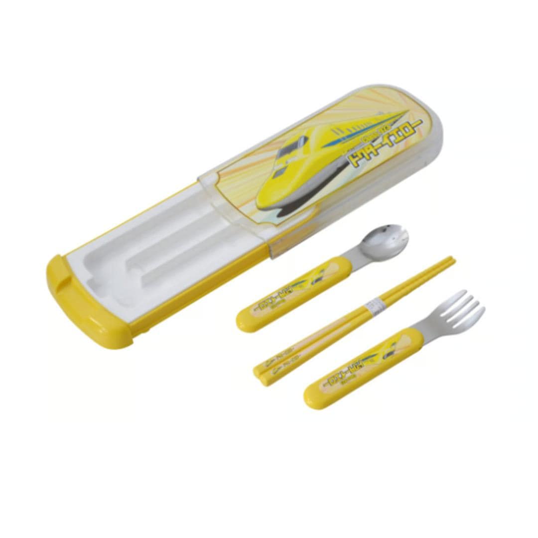 トリオセット 通販 日本製 スライド式 スプーンフォークお箸 3点セット キッズ 男の子 食器洗浄機 乾燥機 かっこいい かわいい 可愛い お弁当グッズ 鉄道柄 ランチグッズ おしゃれ 入学 入園 ギフト 幼稚園 保育園 小学校 ドクターイエロー ・