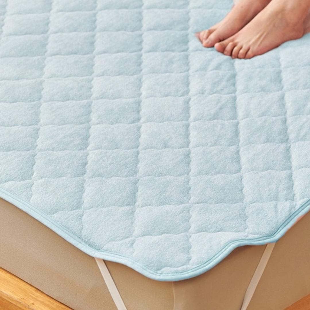敷きパッド パイル生地 通販 敷パッド 敷パット パイル地シーツ ベッドパット ベッドパッド パイル敷パッド パイル敷パット パイル敷きパッド パイル敷きパット 敷きパット タオル敷パッド パットシーツ ベッドシーツ パッドシーツ シーツ 寝具 寝室 着脱簡単 ライトグリーン ・