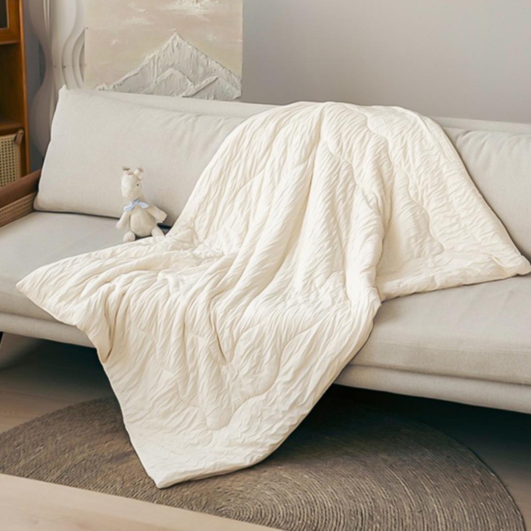 冷感 ひんやり ケット 通販 ハーフケット レーヨンケット 薄掛け布団 100×140cm 薄がけ布団 140×100cm お昼寝ケット ブランケット ひざ掛け 洗える 薄手 軽量 夏用 夏 子ども用 子供用 ベビーふとん ベビー布団 寝具 インテリア アイボリー ・