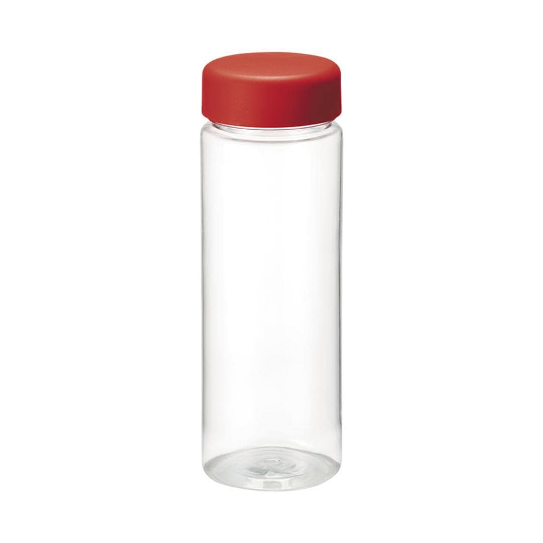 クリアボトル500ml 通販 クリアボトル ウォーターボトル ウォーター ボトル 透明 水筒 500ml 透明ボトル マイボトル 推しカラー スリムクリアボトル TS-1181 プラスチック 無地 シンプル 通勤 通学 水分補給 キッチン用品 レッド ・