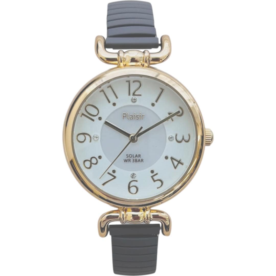 プレジール 腕時計 Plaisir TSS-904 通販 リストウォッチ ソーラーウォッチ レディース ソーラー ウォッチ ニッケルフリー 3気圧防水 蓄光ダイヤル仕様 通勤 通学 試験 受験 かわいい おしゃれ シンプル 蛇腹 ジャバラ レディース腕時計 グレー ・