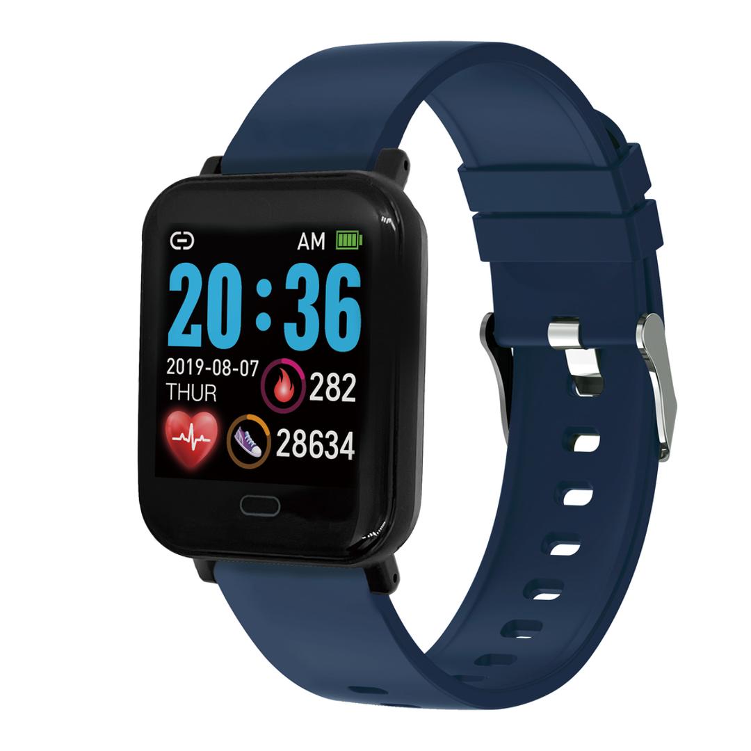 クレファー 腕時計 CREPHA TS-SMW002 通販 スマートウォッチ スポーツウォッチ デジタル シリコン メンズ レディース デジタルウォッチ T-SPORTS 時計 防水 抗菌 紛失防止 おしゃれ 運動 ジム スポーツ トレーニング ネイビー ・