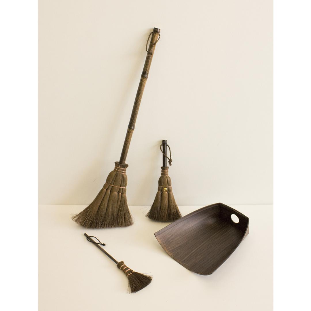 ほうき ちりとり セット おしゃれ 通販 ミニ ちょこっとお掃除セット 小さめ 箒 ホウキ 室内 セット 一式 卓上 テーブルほうき 棕櫚ほうき シュロ 柿渋塗り チリトリ 塵取り 室内ほうき TU7600 掃除用具 掃除用品 4点セット ・