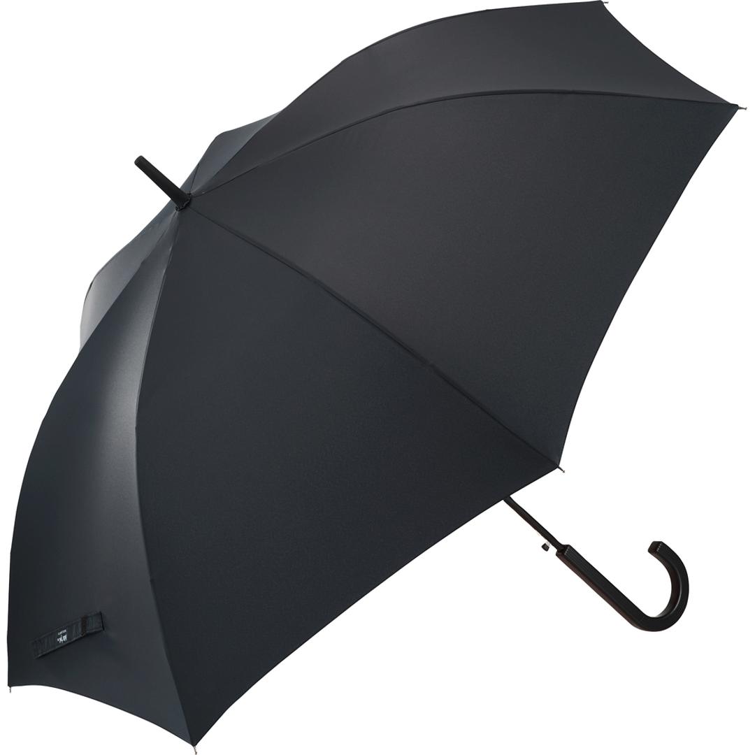 長傘 通販 waterfront ウォーターフロント 大きめ ワンタッチ傘 ジャンプ式傘 雨傘 傘 かさ カサ ユニセックス シンプル 無地 おしゃれ 通勤 通学 男性 女性 高校生大学生 父の日 母の日 ギフト 贈り物 ブラック ・