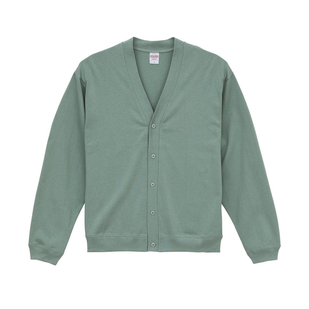 ユナイテッドアスレ カーディガン 通販 United Athle コットン ジャージー ルーズフィット 羽織り アウター 長袖 ユニセックス ゆったり 綿 カジュアル シンプル 無地 ロングシーズン 男女兼用 おしゃれ アウトドア キャンプ スモーキーグリーン Mサイズ