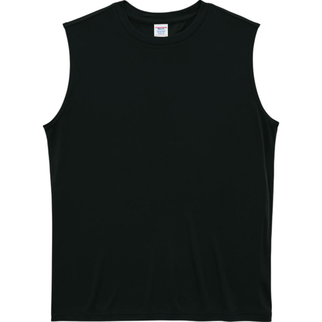 UnitedAthle ユナイテッドアスレ タンクトップ ノースリーブ 通販 スリーブレスシャツ シャツ ドライシャツ スリーブレス スポーツ 動きやすい スタイリッシュ 通気性 ドライ 吸水 速乾 メンズ レディ-ス 男女兼用 ユニセックス トップス 002.ブラック Sサイズ