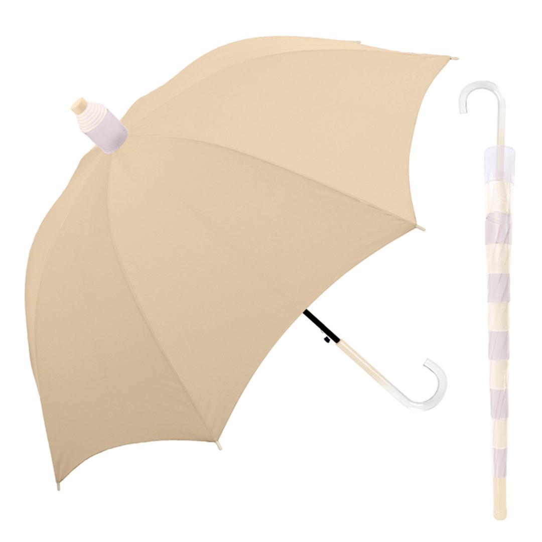 傘カバー付き傘 60cm 通販 スライドカバー付き傘 スライドカバー 傘 長傘 雨傘 ジャンプ傘 傘カバー スライドキャップ かさ カサ 60センチ レディース 女性 女子 通勤 通学 無地 シンプル バイカラー おしゃれ 高校生 中学生 レディース雨傘 ツートーンLBE ・