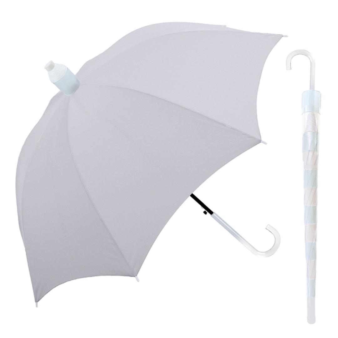 傘カバー付き傘 60cm 通販 スライドカバー付き傘 スライドカバー 傘 長傘 雨傘 ジャンプ傘 傘カバー スライドキャップ かさ カサ 60センチ レディース 女性 女子 通勤 通学 無地 シンプル バイカラー おしゃれ 高校生 中学生 レディース雨傘 ツートーンGY ・