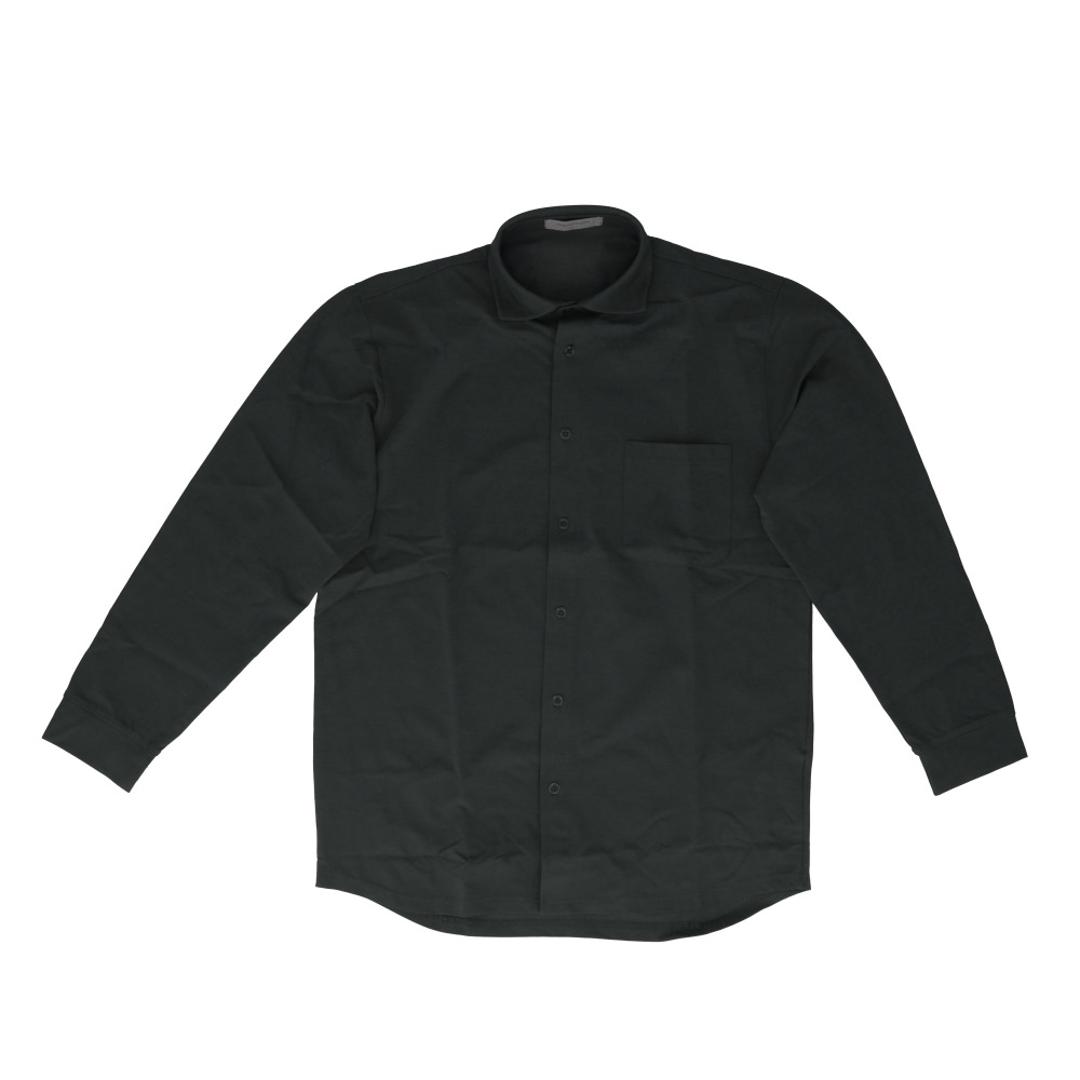 URBAN SQUARE シャツ 3531 通販 アーバンスクエア カッターシャツ ワイシャツ 襟付きシャツ 長袖シャツ メンズ 接触冷感 通勤 ビジネス シンプル ビジネスカジュアル オフィスカジュアル イージーケア きれいめ ストレッチ トップス 男性 BLACK Mサイズ