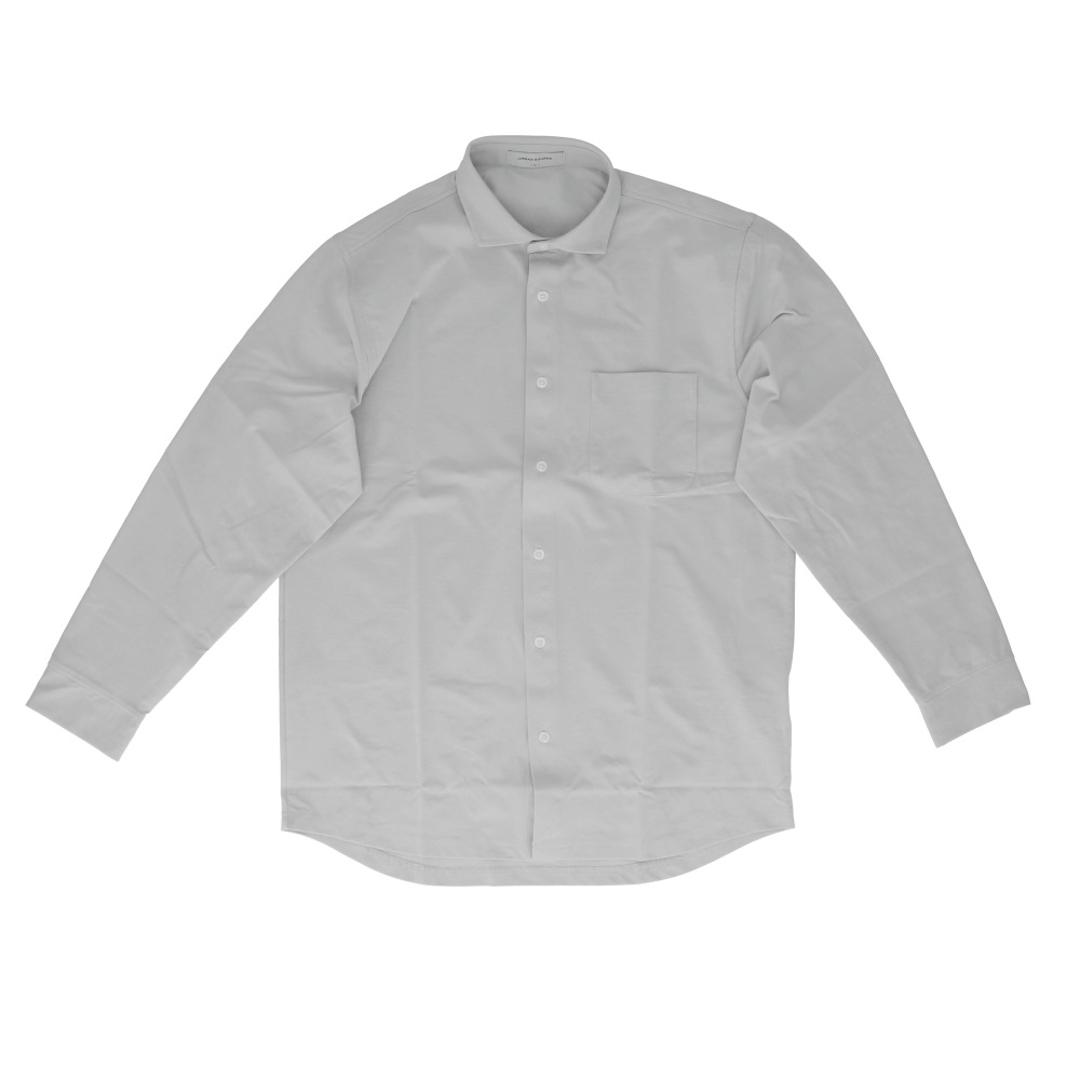 URBAN SQUARE シャツ 3531 通販 アーバンスクエア カッターシャツ ワイシャツ 襟付きシャツ 長袖シャツ メンズ 接触冷感 通勤 ビジネス シンプル ビジネスカジュアル オフィスカジュアル イージーケア きれいめ ストレッチ トップス 男性 L/GREY Mサイズ