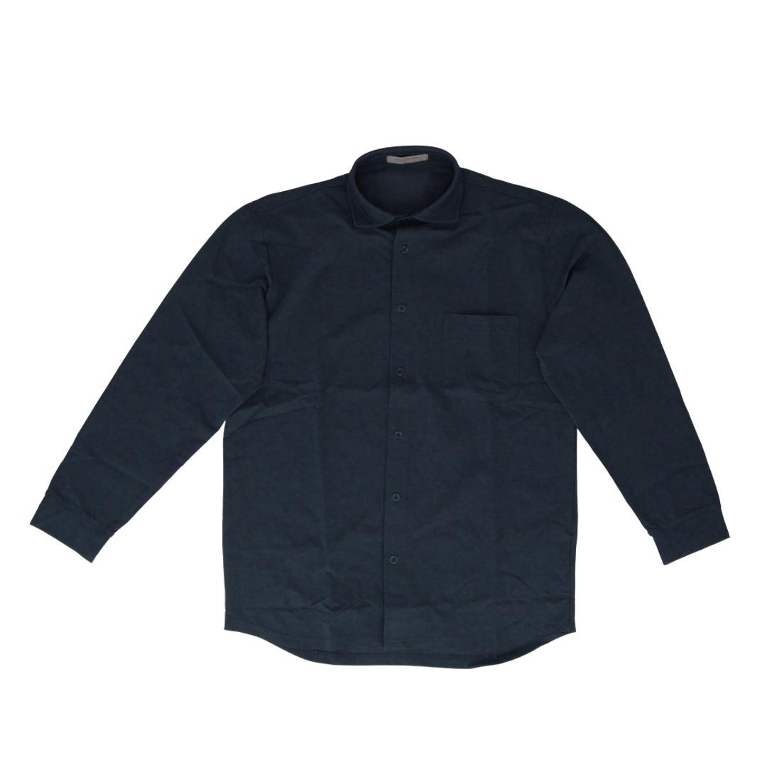 URBAN SQUARE シャツ 3531 通販 アーバンスクエア カッターシャツ ワイシャツ 襟付きシャツ 長袖シャツ メンズ 接触冷感 通勤 ビジネス シンプル ビジネスカジュアル オフィスカジュアル イージーケア きれいめ ストレッチ トップス 男性 NAVY Mサイズ