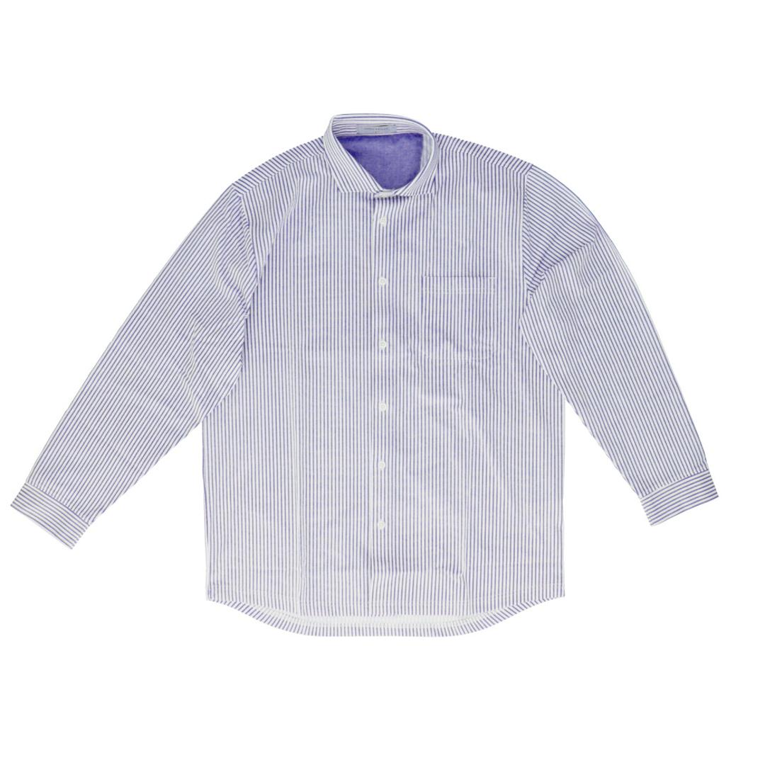 URBAN SQUARE シャツ 3531 通販 アーバンスクエア カッターシャツ ワイシャツ 襟付きシャツ 長袖シャツ メンズ 接触冷感 通勤 ビジネス シンプル ビジネスカジュアル オフィスカジュアル イージーケア きれいめ ストレッチ トップス 男性 ストライプNAVY Mサイズ