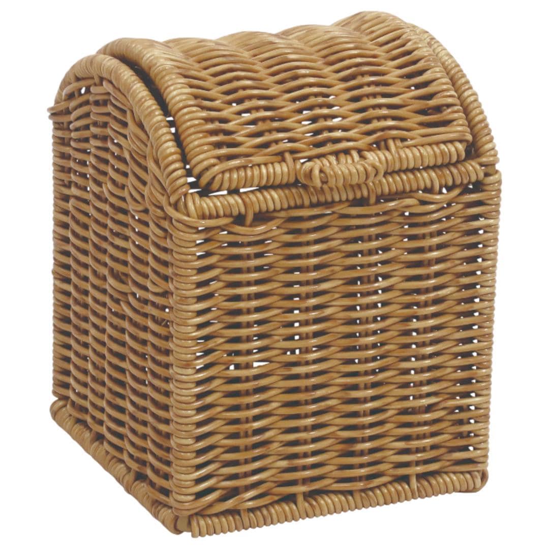 UTILE 洗えるバスケット ゴミ箱 卓上 通販 卓上ゴミ箱 ごみ箱 ごみばこ くず入れ 屑入れ ダストBOX 蓋付き フタ付き おしゃれ 台所 キッチン 袋が見えない PPラタン ナチュラル シンプル ユティルナイール Creer クレエ インテリア ナイール ・