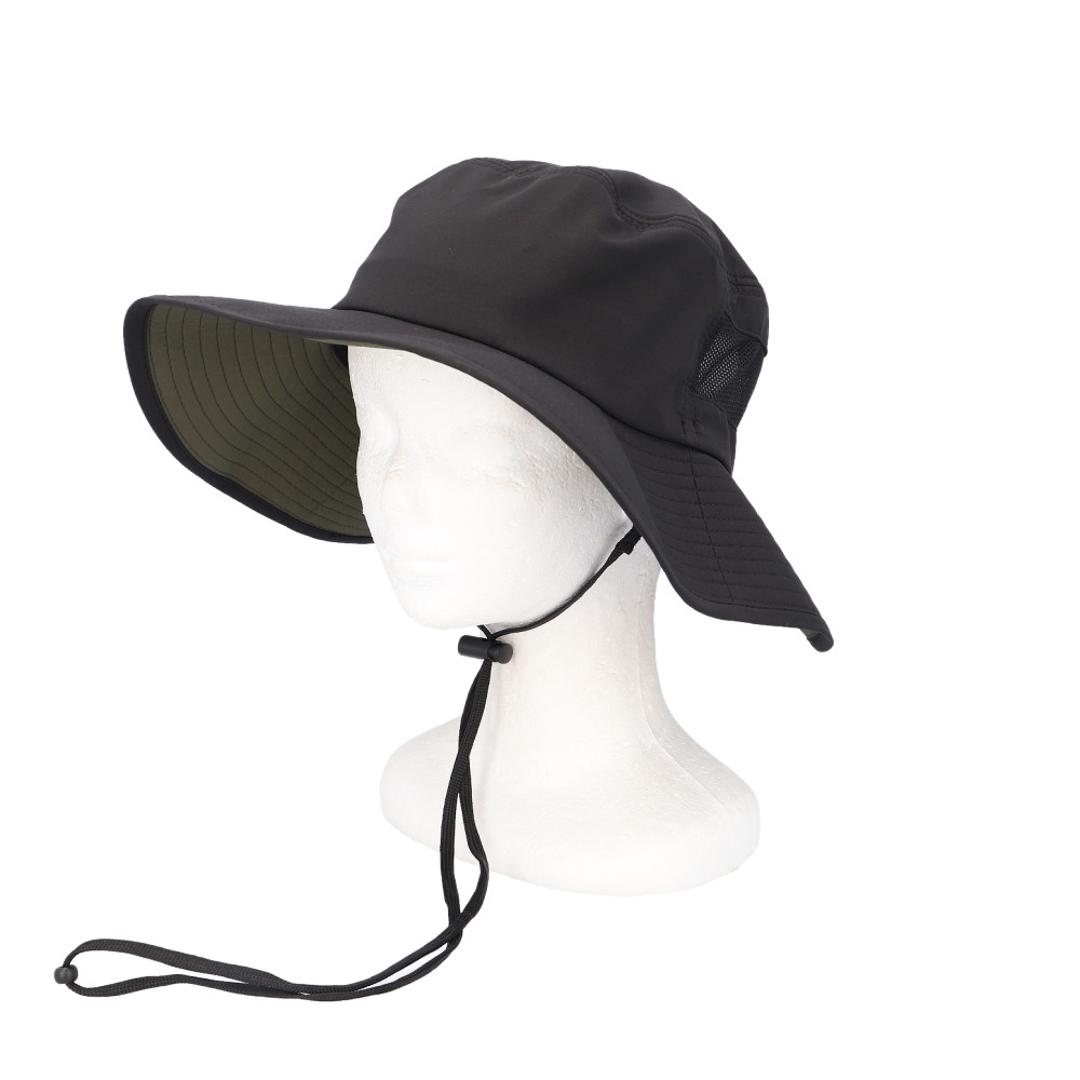 アドベンチャーハット 通販 サファリハット 日よけ帽子 折り畳み 折りたたみ 軽量 軽い レディース 女性 サイズ調整 あご紐取り外し可能 無地 シンプル 帽子 おしゃれ かわいい 釣り山登り登山 アウトドア キャンプ フェス HIDE ヒデ ギフト プレゼント ブラック ・