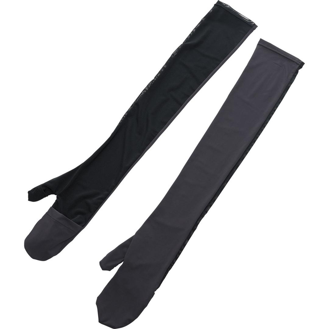 アームカバー 冷感 通販 指ぬきグローブ ミトンタイプ 接触冷感 極薄素材 スマホ操作OK 内側メッシュ生地 メッシュ 涼しい 快適 蒸れにくい 洗える 水陸両用 65CM ロング丈 持ち運び ストレッチ 伸縮性 プール 海 贈り物 ギフト ブラック ・