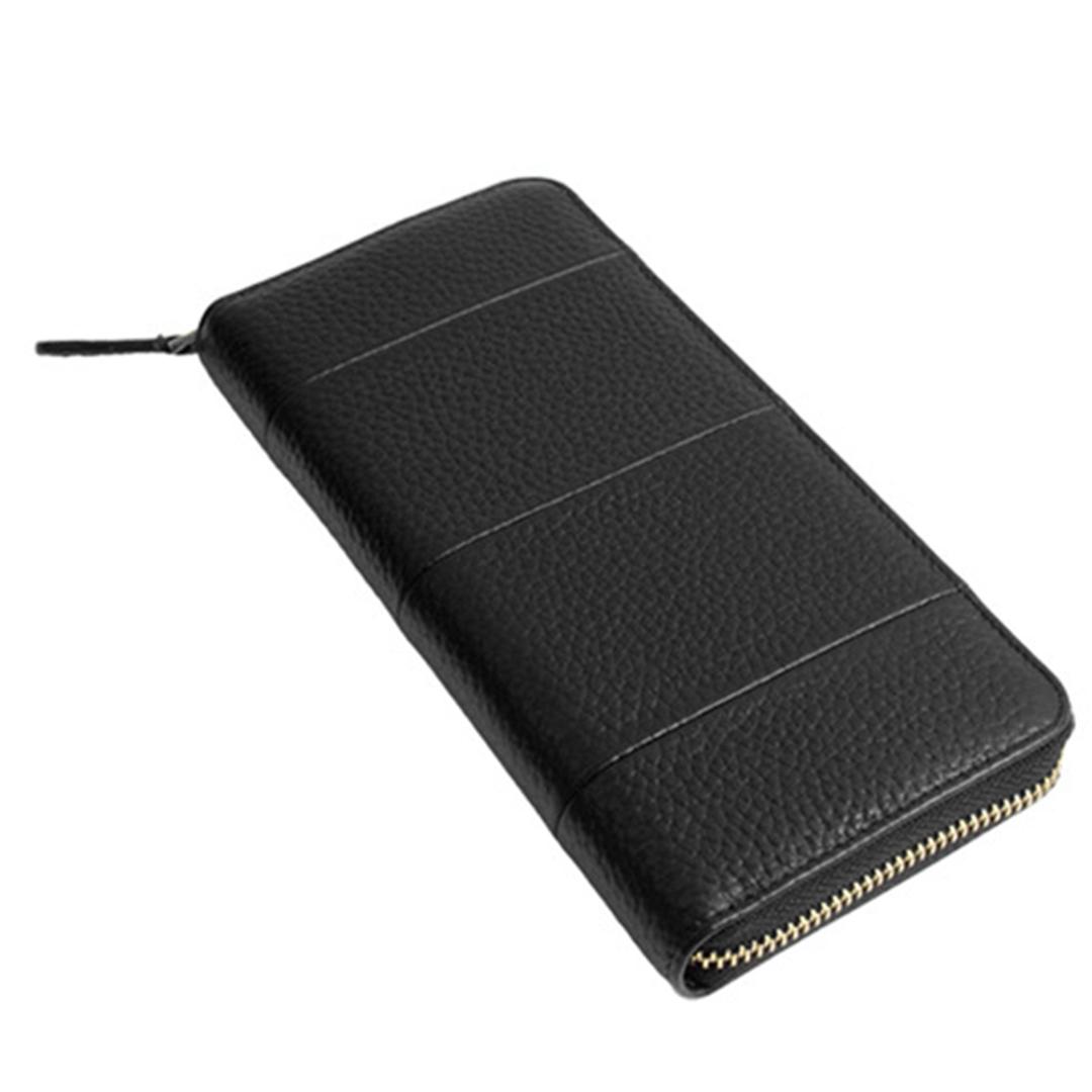 財布 レディース 長財布 大容量 通販 ブランド RafiCaro 牛革 ラウンドファスナー 小銭入れ ギャルソン ウォレット 使いやすい ガバッと開く カード収納 じゃばら おしゃれ シンプル 無地 カラフル ギフト プレゼント BLACK ・