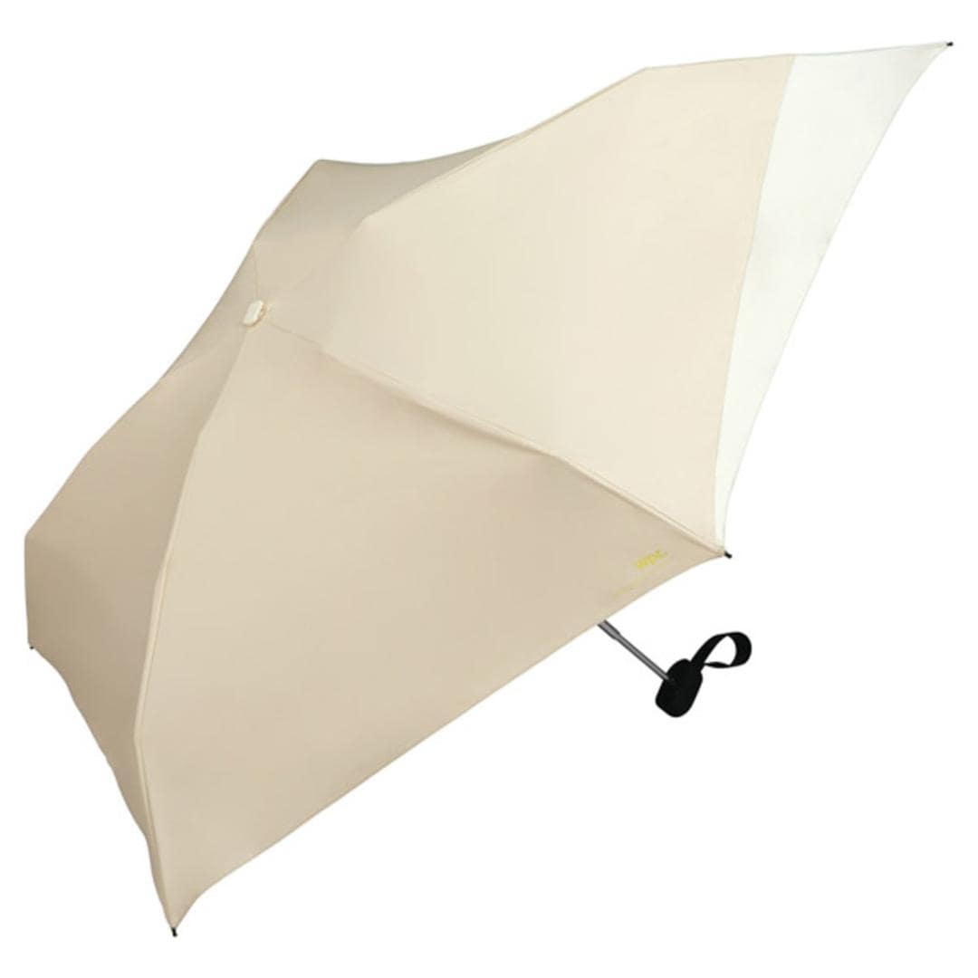 wpc 日傘 折りたたみ 完全遮光 晴雨兼用 801-12436-102 通販 ワールドパーティー 折りたたみ日傘 晴雨兼用傘 折りたたみ傘 後ろが伸びる レディース 遮熱 50cm 50センチ おしゃれ 無地 UVカット100% 大人 手開き 通勤 通学 女性 ベージュxオフ ・