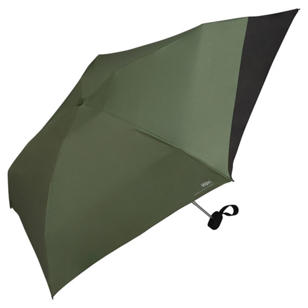 wpc 日傘 折りたたみ 完全遮光 晴雨兼用 801-12436-102 通販 ワールドパーティー 折りたたみ日傘 晴雨兼用傘 折りたたみ傘 後ろが伸びる レディース 遮熱 50cm 50センチ おしゃれ 無地 UVカット100% 大人 手開き 通勤 通学 女性 カーキxブラック ・