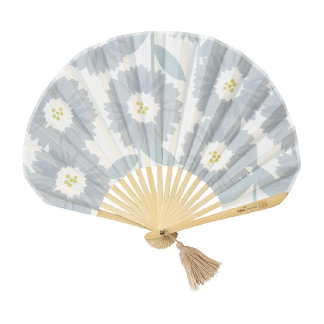 wpc 扇子 W084-204 通販 ワールドパーティー せんす センス レディース 女性 かわいい ブランド おしゃれ テキスタイル デザイン オシャレ 可愛い ケース付き お祝い 贈り物 箱入り ギフト 母の日 和装小物 レディースファッション ペールブロッサムグレー ・