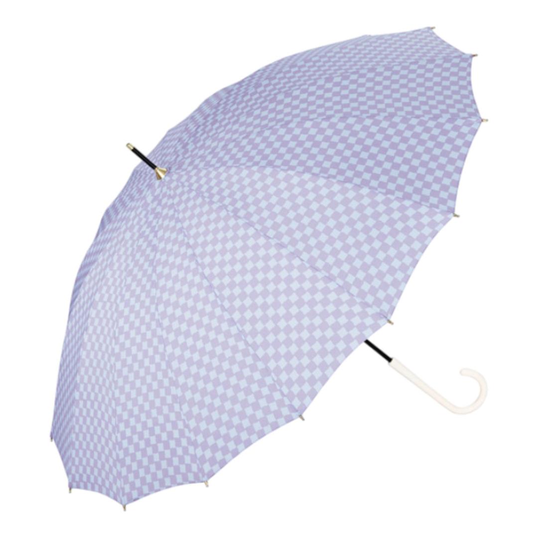 wpc ワールドパーティ 長傘 レディ-ス 通販 雨傘 傘 かさ カサ 丈夫 16本骨 多骨 和風 和柄 カジュアル 親骨55cm 大きい 手開き かわいい 可愛い 上品 エレガント 女性 社会人 学生 通勤 通学 おしゃれ オシャレ お洒落 藤 ・