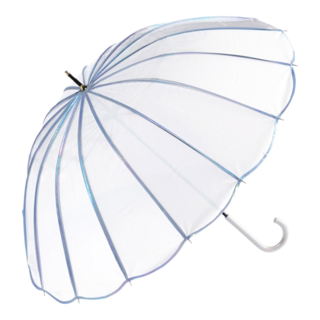 wpc ワールドパーティ ビニール傘 レディ-ス 通販 長傘 雨傘 傘 かさ カサ アンブレラ 透明 クリア カジュアル 親骨55cm 大きい 手開き マーメイド かわいい 可愛い 上品 エレガント 女性 社会人 学生 通勤 通学 おしゃれ オシャレ OFF ・