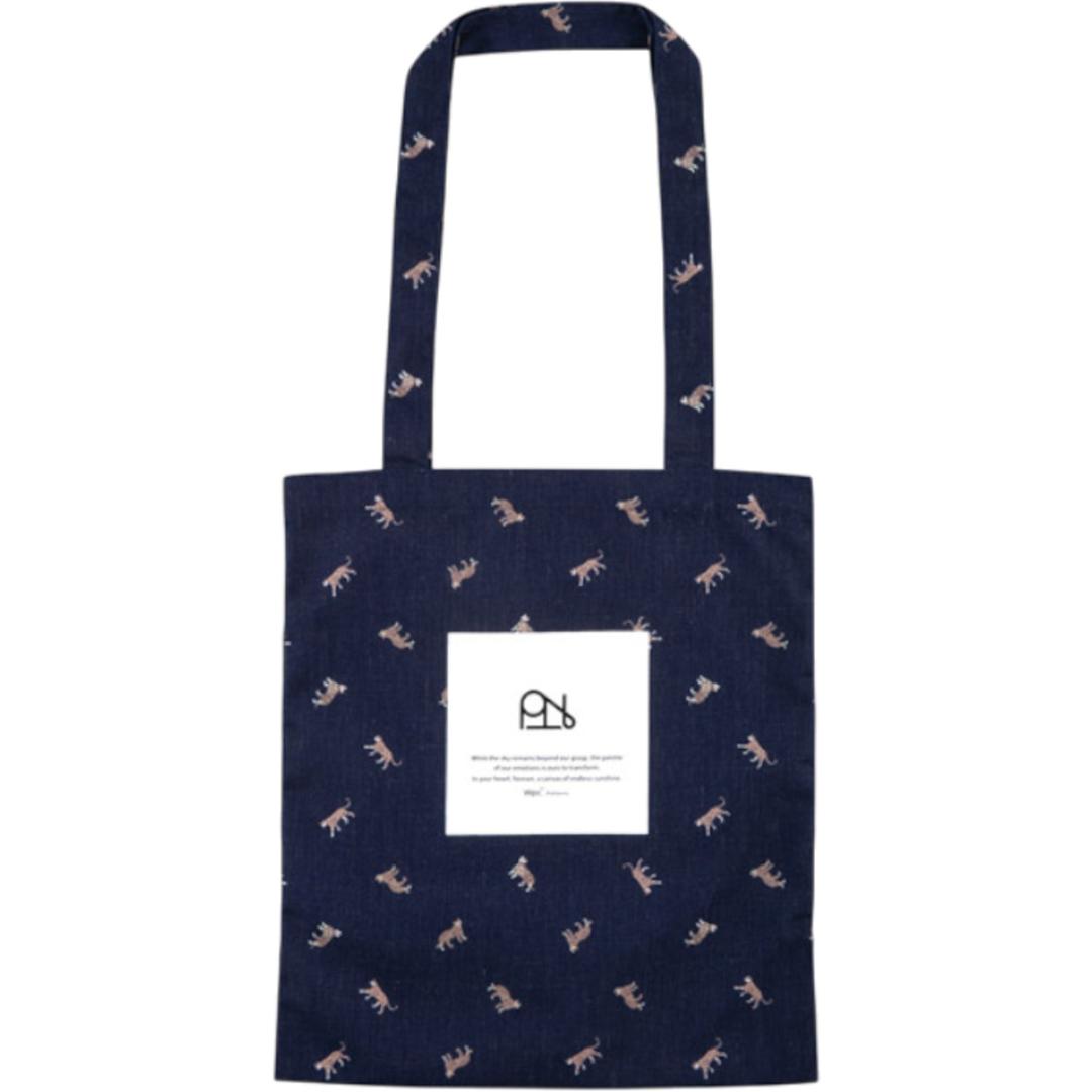 Wpc トートバッグ レディース 通販 トートバック トート 手提げ 肩掛け エコバッグ エコバック 肩掛けバッグ 鞄 肩掛けバック レディースバッグ コンパクト バッグ バック はっ水 撥水 かわいい 可愛い ダブリュピーシー 買い物 レオパード&タイガーネイビー ・