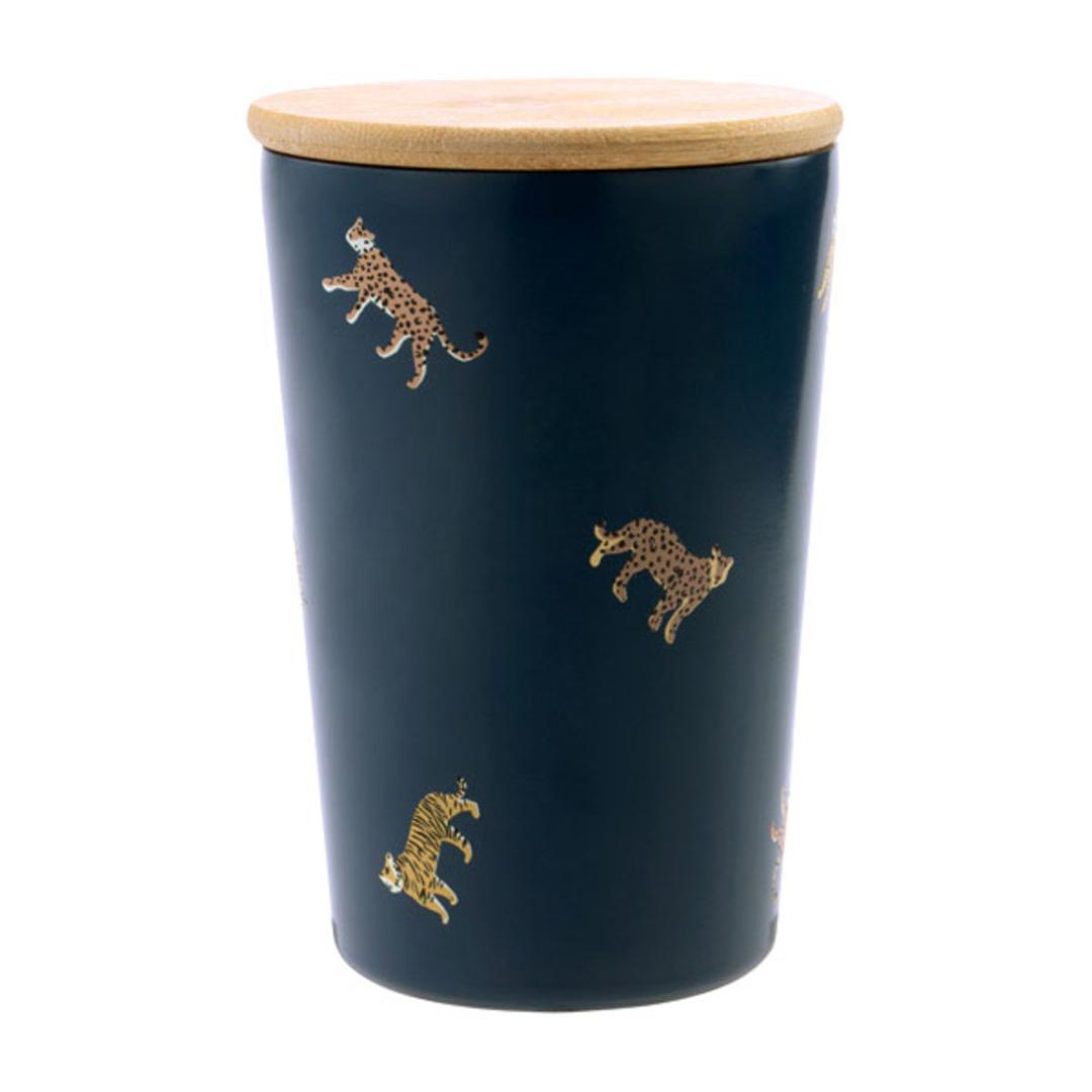 wpc タンブラー W126 W044 通販 ワールドパーティー 蓋付きタンブラー ステンレスタンブラー 保温 保冷 430ml おしゃれ テイクアウト コーヒー カップ ふた付き 蓋つき かわいい 持ち運び コップ 2way 食器 キッチン 洗いやすい 真空 レオパード&タイガーNV ・