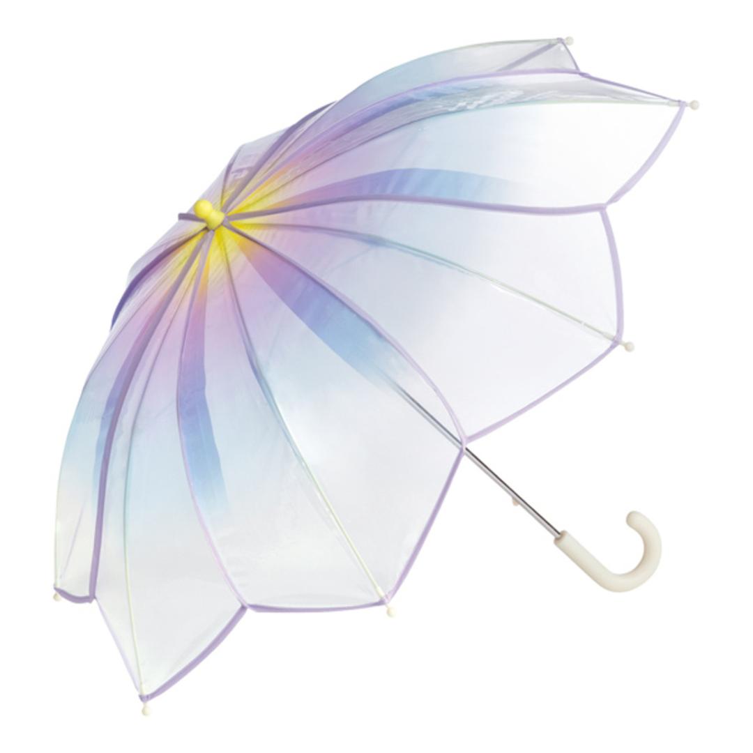 WPC. ワールドパーティ アンブレラ 50cm 通販 雨傘 長傘 ビニール傘 手開き 透明 グラデーション 安心 安全 開閉しやすい フラワーフェアリー 男の子 女の子 ガールズ おしゃれ 可愛い 男女兼用 かわいい ギフト 贈り物 ブルー ・