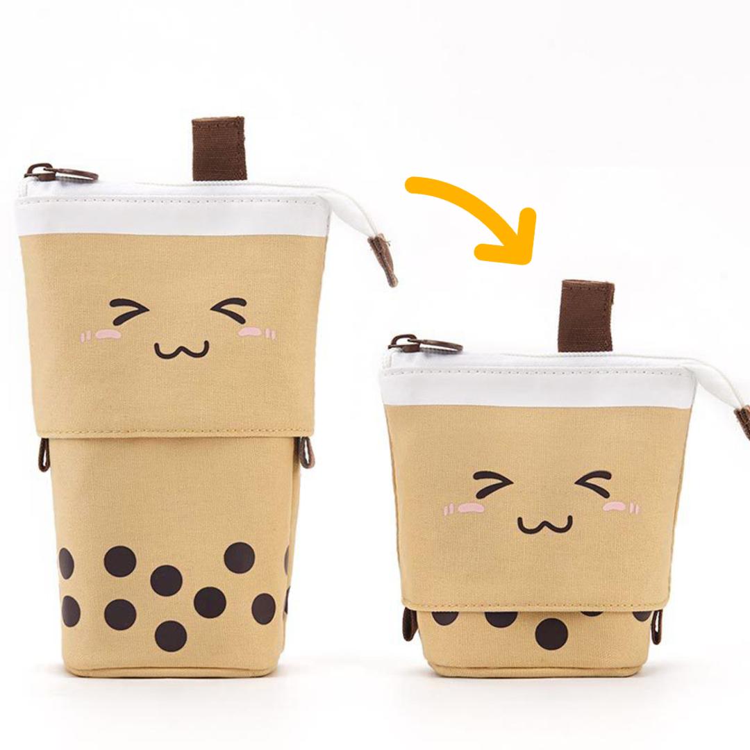 ペンケース かわいい 通販 タピオカ 筆箱 ふで箱 ふでばこ 文房具 文具 ポーチ 筆入れ 女の子 男の子 小学生 中学生 高校生 大学生 学生 便利 ベージュ ・