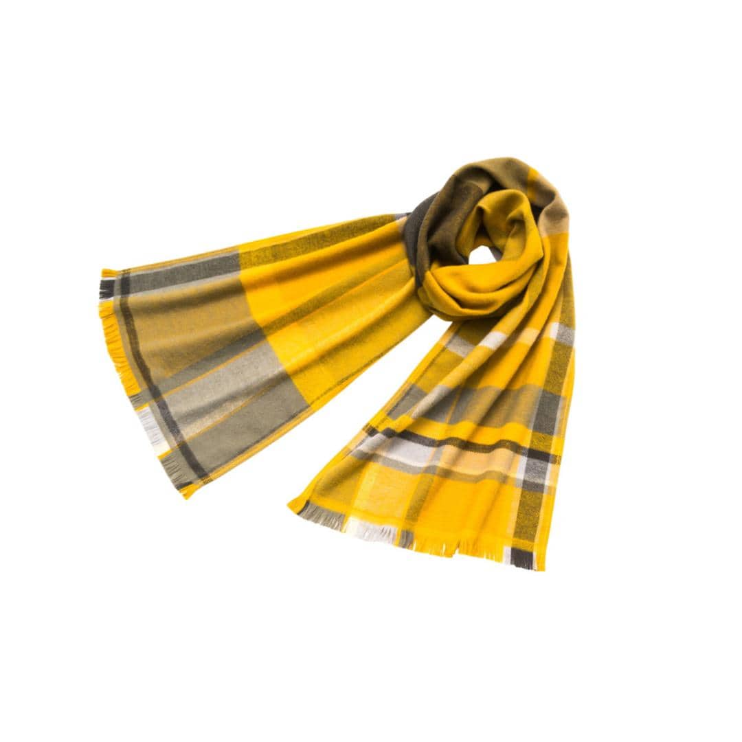 今治タオル コットン マフラー 冬 通販 日本製 チェックマフラー タオルマフラー チェック ストール 綿100% コットン100 首巻き 頚巻 衿巻 襟巻 オリム ORIM XA-3200 おしゃれ 起毛コットン 敏感肌 防寒 秋冬 レディースマフラー マスタード ・