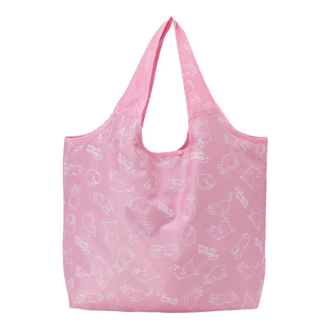 エコバッグ 保冷 折りたたみ コンパクト 通販 エコバック アニマル柄 エコ バック 大容量 ファスナー付き マチ広 マチ付き 折り畳み 軽量 マチあり 4321 買い物袋 おりたたみ 保温 動物 買い物 スーパー レディース メンズ かわいい おしゃれ バッグ ネコ/02ピンク ・