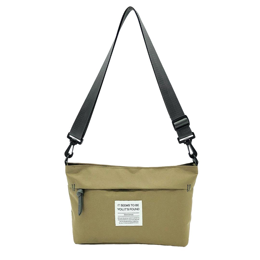 ショルダーバッグ レディース 通販 斜め掛けバッグ 肩掛け 横長 バッグ かばん カバン 多機能 お出掛け シンプル ナチュラル カジュアル おしゃれ オシャレ 通勤 旅行 アウトドア 大人 かわいい innocence イノセンス ギフト 贈り物 ブラウン ・
