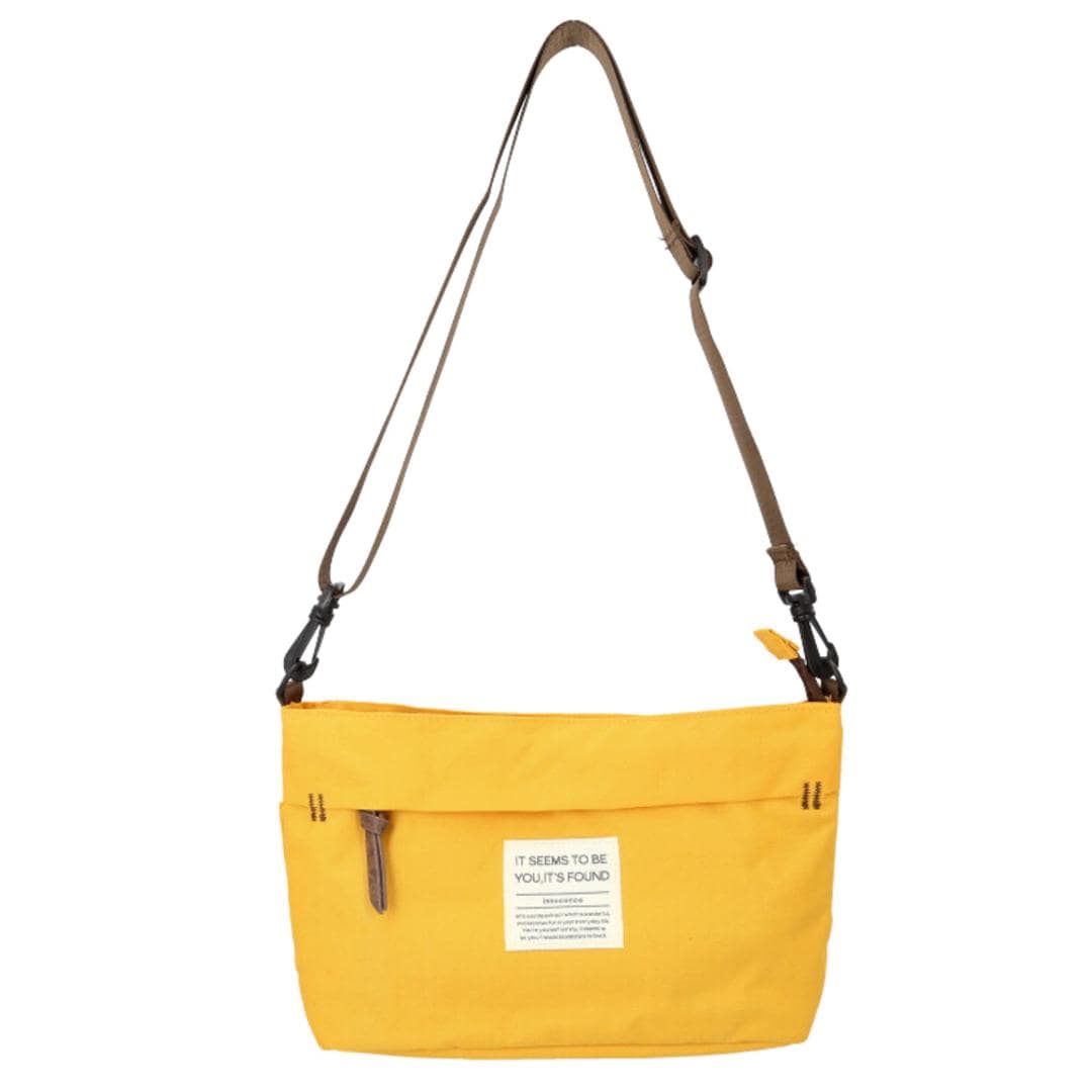 ショルダーバッグ レディース 通販 斜め掛けバッグ 肩掛け 横長 バッグ かばん カバン 多機能 お出掛け シンプル ナチュラル カジュアル おしゃれ オシャレ 通勤 旅行 アウトドア 大人 かわいい innocence イノセンス ギフト 贈り物 イエロー ・