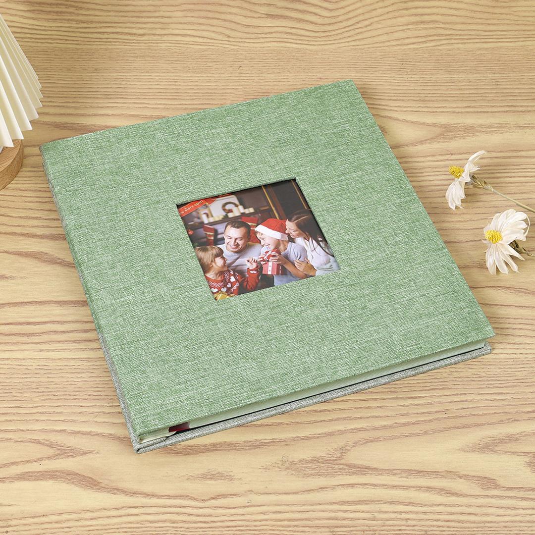 アルバム 貼るタイプ 大容量 通販 フォトアルバム 写真 フォト L判 手作り 写真整理 収納 整理 DIY カバー キャンバス 子ども 赤ちゃん かわいい 記念日 誕生日 グレーグリーン ・