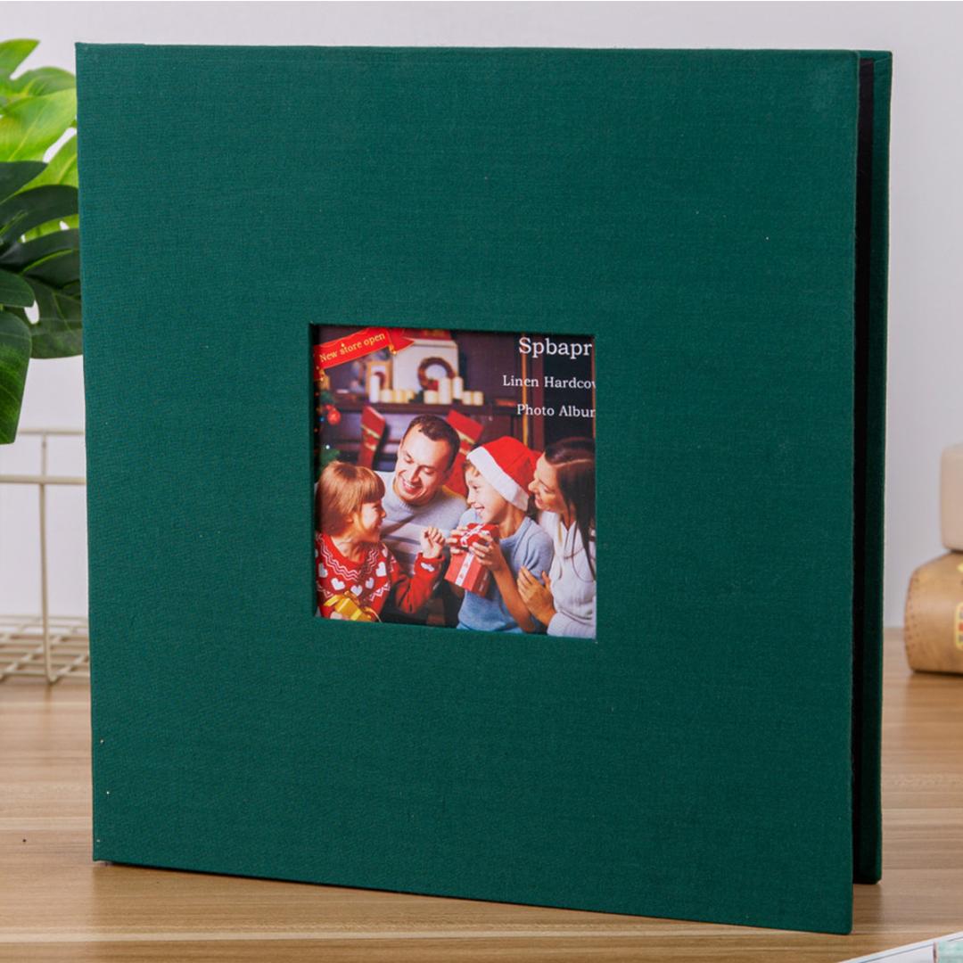 アルバム 貼るタイプ 大容量 通販 フォトアルバム 写真 フォト L判 手作り 写真整理 収納 整理 DIY カバー キャンバス 子ども 赤ちゃん かわいい 記念日 誕生日 グリーン ・