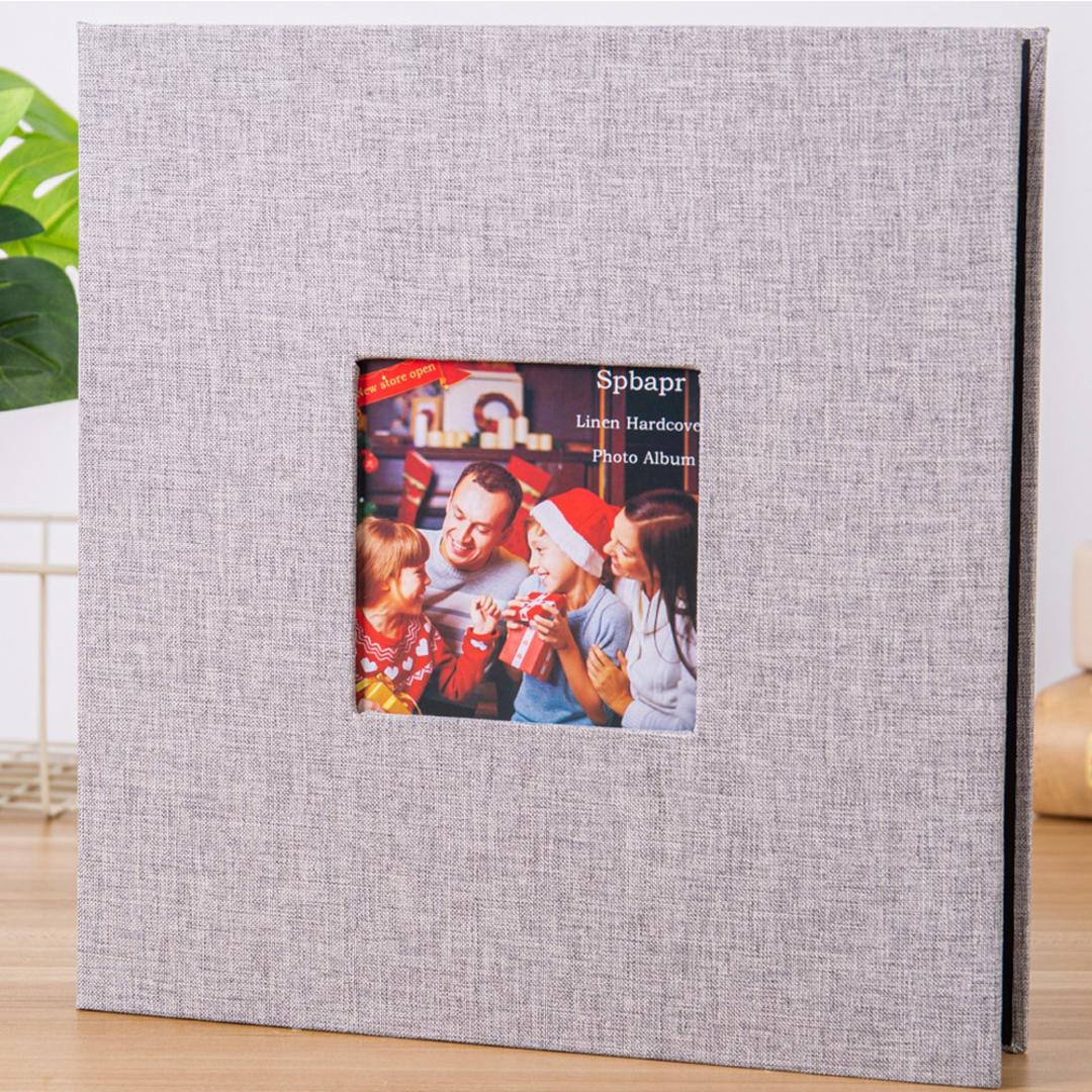 アルバム 貼るタイプ 大容量 通販 フォトアルバム 写真 フォト L判 手作り 写真整理 収納 整理 DIY カバー キャンバス 子ども 赤ちゃん かわいい 記念日 誕生日 グレー ・