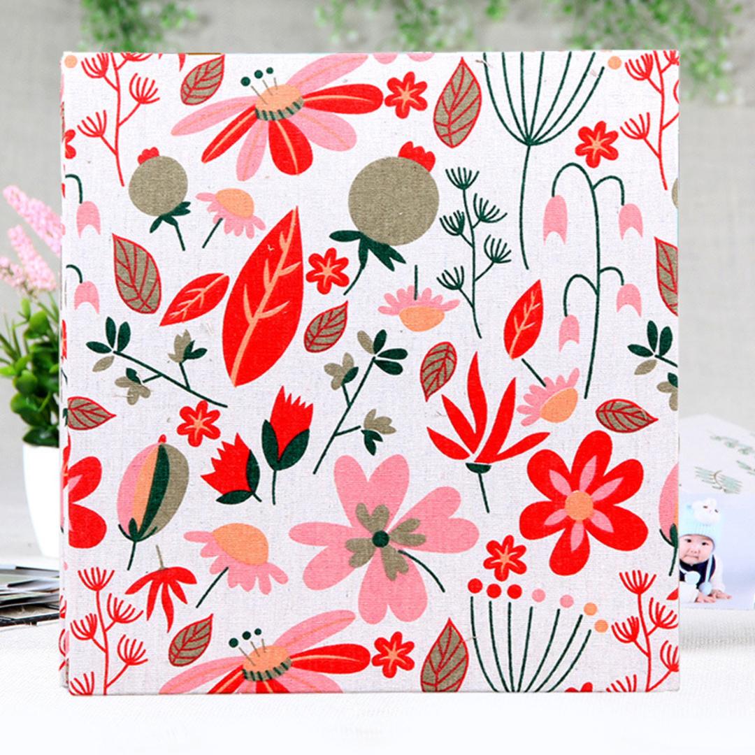 写真 アルバム 大容量 通販 フォトアルバム アルバム 写真 ポケットアルバム ベビーアルバム ポケット 布地 収納 ファブリックカバー アニマル 2L 2L判 可愛い 子供 赤ちゃん 記念日 写真整理用品 文房具 日用品雑貨 かわいい レッドフラワー ・