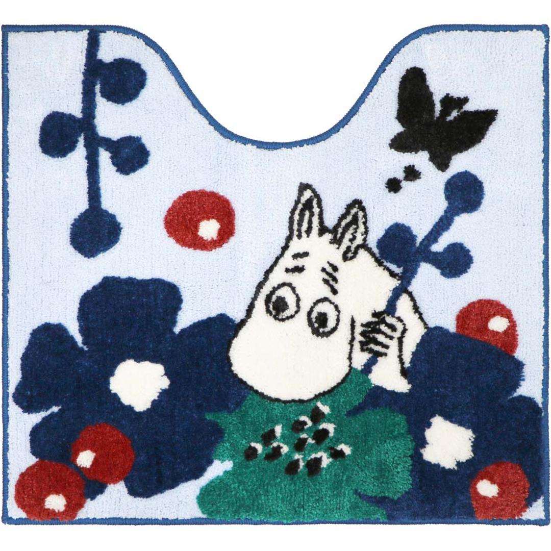 ムーミン トイレマット 通販 トイレ グッズ マット 足元マット トイレ足元マット 洗える 洗濯機で洗える 滑り止め ふわふわ おしゃれ かわいい 北欧 キャラクター MOOMIN 可愛い ちょうちょ 蝶々 ヨコズナクリエーション トイレファブリック トイレ用品 ペルホネンムーミン ・