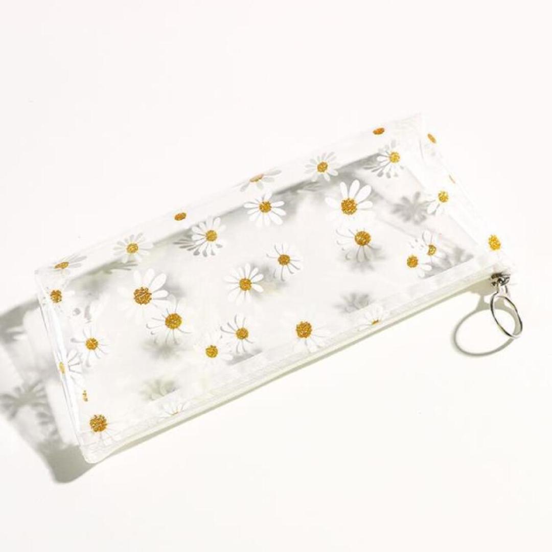 ペンケース 通販 筆箱 ふで箱 ペンポーチ 筆入れ ペン入れ 筆袋 小物入れ 大容量 コンパクト スリム クリア フラワー 収納 大学生 高校生 中学生 小学生 かわいい おしゃれ 女の子 クリア ・