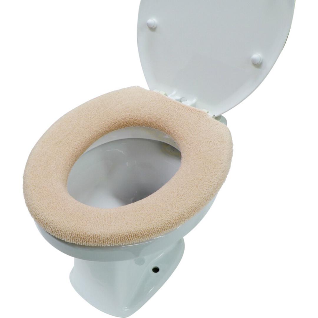 うさぎの肌触り O型 便座カバ- 通販 便座マット 便座 シート カバー トイレ ふわふわ シンプル 無地 ふんわり 厚め ヨコズナ おしゃれ かわいい トイレタリー トイレ用品 ブラウン ・