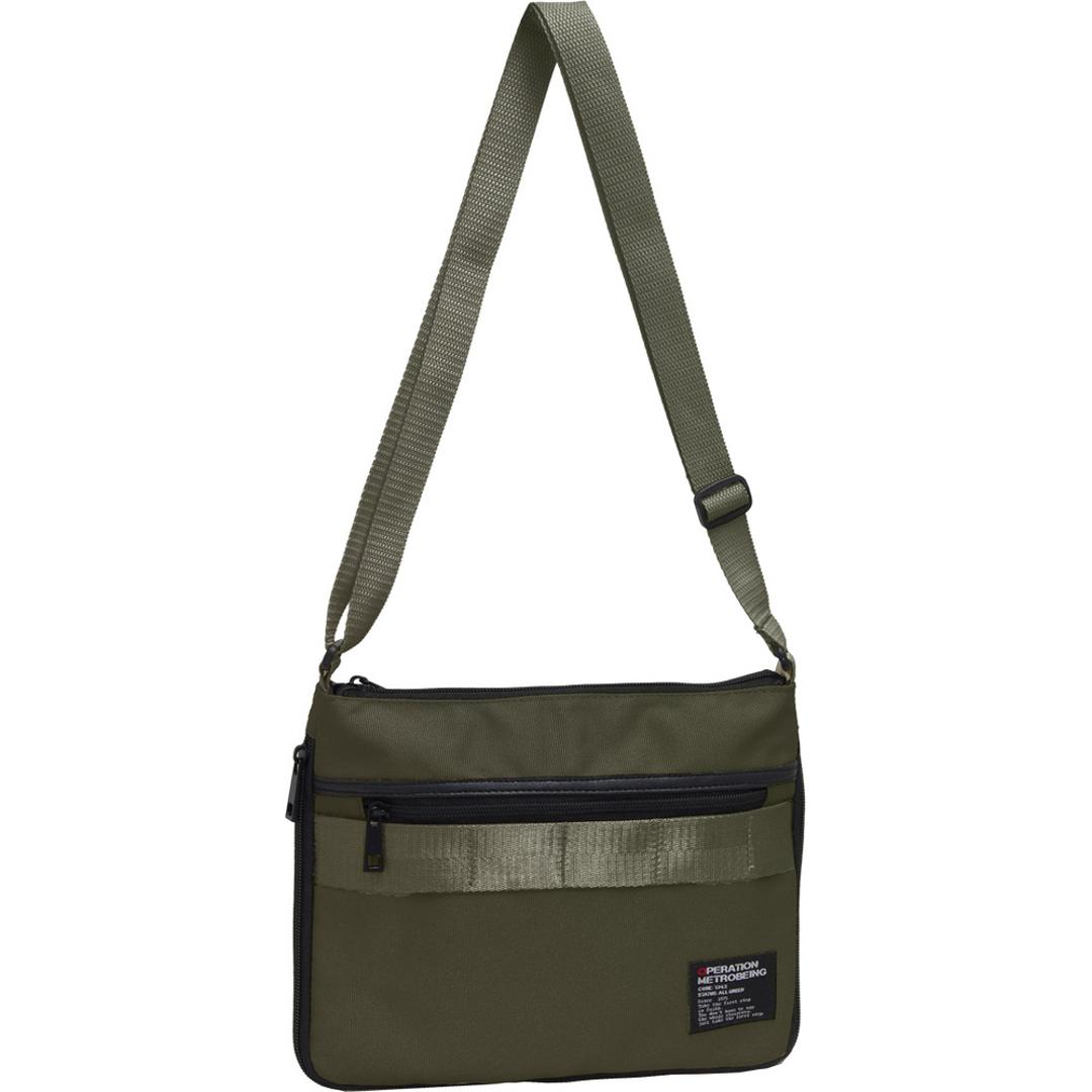 サコッシュ メッセンジャーバッグ 通販 ショルダーバッグ ショルダーバック ショルダー メッセンジャーバック 斜めかけ ななめ掛け 収納力 マチが広がる シンプル 無地 chou-porte BOLD LINE メンズ レディース ユニセックス 男女兼用 カーキ ・