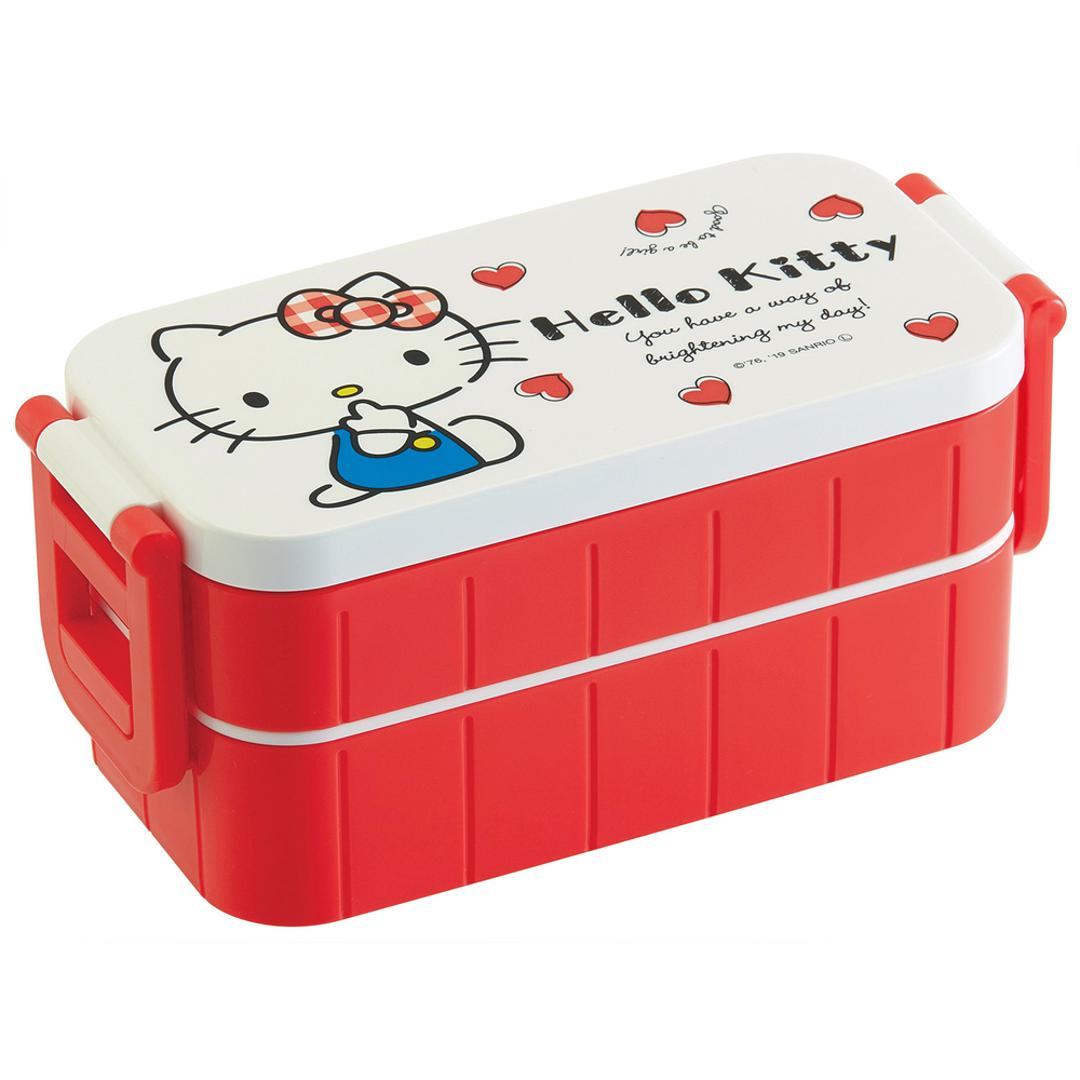 弁当箱 2段 スリム 通販 ランチボックス 小学生 女性 女子 大人 二段 各 300ml 600ml おしゃれ かわいい キャラクター グッズ お弁当箱 すみっコぐらし キティ ムーミン ミイ スヌーピー ディズニー ミッキー チップデール キティRedHeart ・