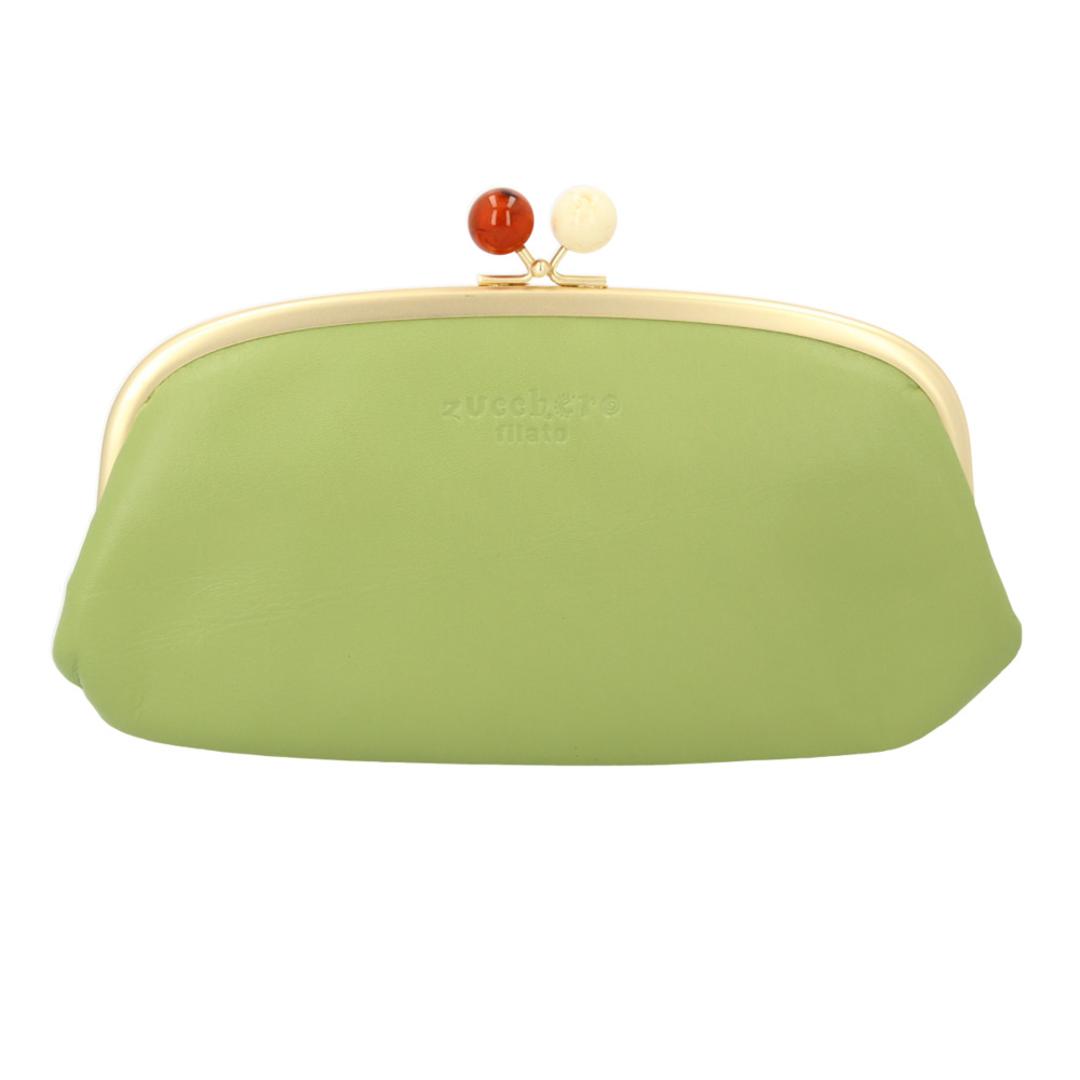 ズッケロフィラート 財布 通販 ブランド レディース 本革 革 zucchero filato 58057 がま口長財布 レザー カウレザー おしゃれ かわいい サライ 日本製 母の日 プレゼント ギフト グリーン ・